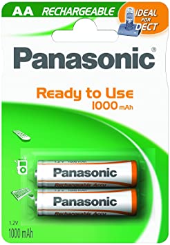 Panasonic 1560 R2U P06 AA 1000 mAh Evolta Rechargeable Battery