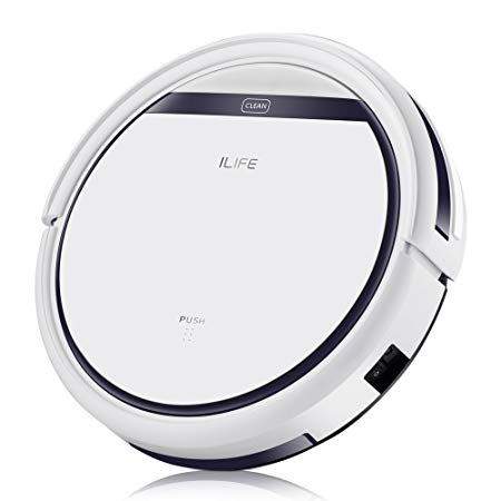 ILIFE V3s Pro Robotic Vacuum Pet Hair Care, Powerful Suction Tangle-free, Slim Design, Auto Charge, Daily Planning, Good For Hard Floor and Low Pile Carpet