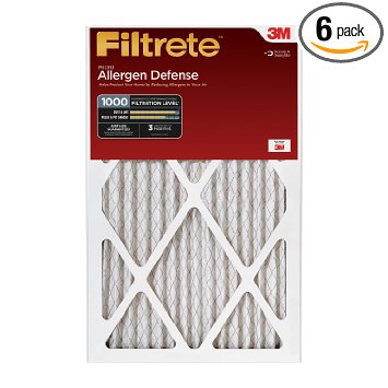 Filtrete Micro Allergen Defense Filter, MPR 1000, 20 x 20 x 1-Inches, 6-Pack
