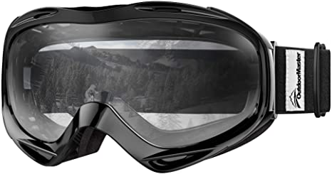 OutdoorMaster OTG Ski Goggles - Over Glasses Ski/Snowboard Goggles for Men, Women & Youth - 100% UV Protection