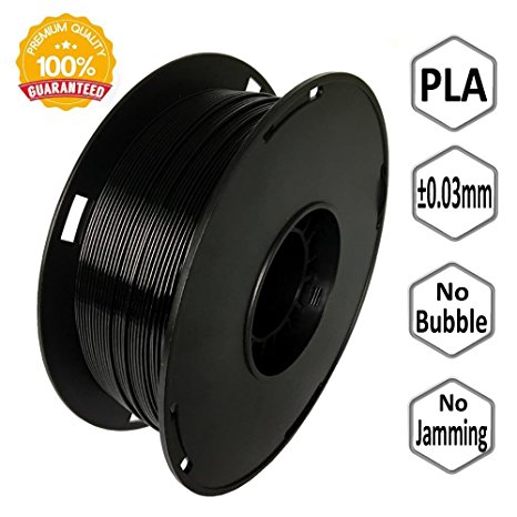 NovaMaker 3D Printer filament - Black 1.75mm PLA Filament, PLA 1kg(2.2lbs), Dimensional Accuracy  /- 0.03mm