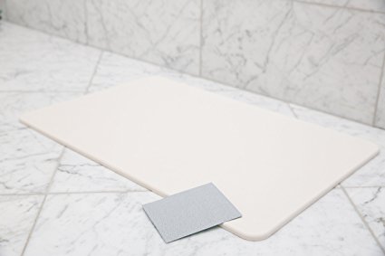 WSWS - Bath Mat Diatomaceous Earth Antibacterial Anti Slip Bathroom Floor Mats (White)