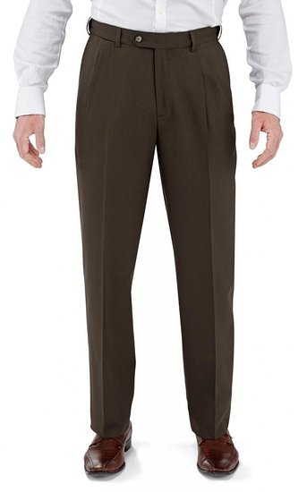 Winthrop and Church Mens Pleated Front Poly Rayon Pants
