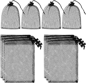 10PCS Small Mesh Bags Drawstring Black Mesh Drawstring Bag Mini Nylon Net Bags with Drawstrings Small Travel Stuff Bags 6 x 4 inch