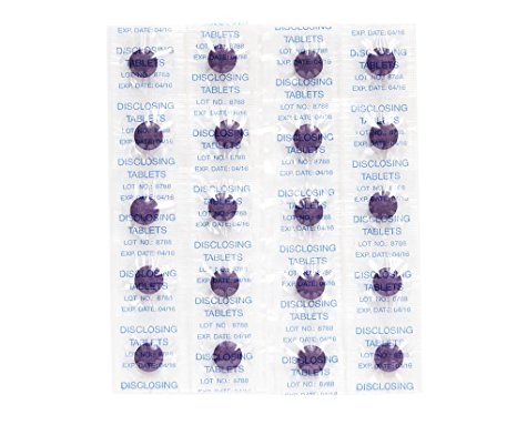 80 x Plaqsearch Disclosing Tablets ~ Two Tone Chews Shows Plaque On Teeth