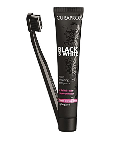 BLACK IS WHITE set (toothpaste 90 ml and toothbrush ultrasoft) by Curaprox