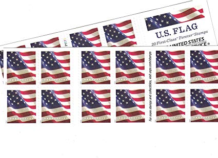 USPS U.S. Flag Forever Stamps 100 Stamps (5 books of 20)