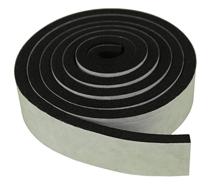 XCEL - Weather Stripping Foam Rubber Tape with Adhesive, 3 Strips Size 52 inch x 1 Inch x 1/4 Inch