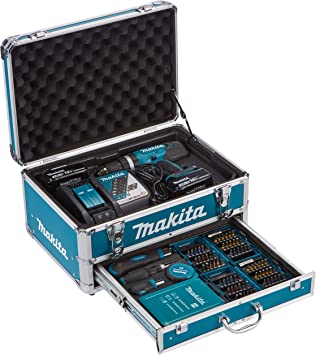 Makita DHP453RYX2 Trapano avvitatore a percussione, 2 batterie 18 V / 1.5 Ah