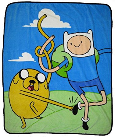 Adventure Time Finn and Jake Micro Rachel Fleece Throw Blanket