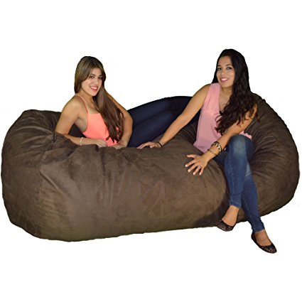Large Bean Bag Chair 8 Foot Cozy Beanbag Filled with 68 Lbs of Premium Cozy Foam for Ultimate Comfort