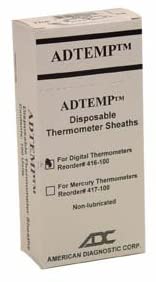 THERMOMETER SHEATHS FOR ORAL OR DIGITAL THERMOMETERS 100/BOX