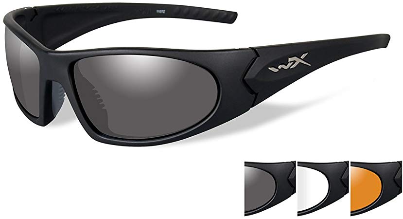 Wiley X Romer 3 Sunglasses - Smoke Grey/Clear/Rust Lens - Matte Black [1006]