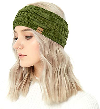 Winter Warm Cable Knit headband Head Wrap Ear Warmer for Women by Aurya