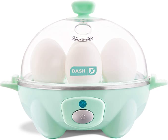 6 Egg Capacity Electric Egg Cooker with Auto Shut Off Feature (Aqua)