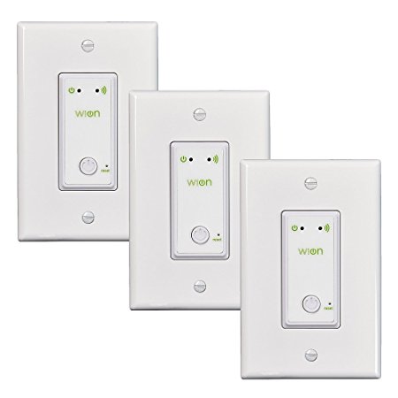Woods 50075 3 Indoor Wi-Fi in-Wall Switch, 3 Pack, 3 Piece