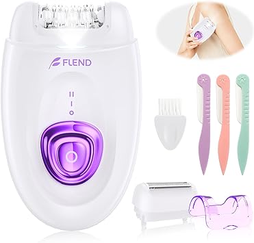 Epilator for Women, Facial Epilator for Women Hair Removal Face, Electric Shaver & Epilator, Face Epilator for Women, 2 in 1 Lady Shaver Bikini Trimmer Razor with LED Light for Underarms Legs Arms