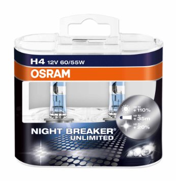 Osram night breaker unlimited h4 super shop white halogen