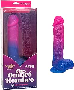 CalExotics Naughty Bits Ombre Hombre XL Vibrating Dildo Vibrator - SE-4410-70-3 Pink