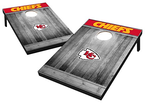 Wild Sports 2'x3' MDF Wood NFL Cornhole Set - Grey Wood Design