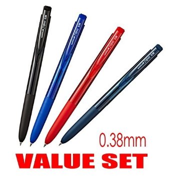 Very smooth, although it is a micro point-Uni-ball Signo RT1 Rubber Grip & Click Retractable Ultra Micro & Extra Fine Point Gel Pens -0.38mm-black,Blue,Red,Blue Black Ink-Each 1 Pen- value Set of 4