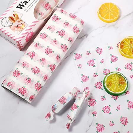 50 Sheets Valentines Day Wax Paper Food Picnic Paper Greaseproof Waterproof Dry Hamburger Wrapping Liners for Food Picnic Basket Liners Restaurants, Baking, Cooking, Frying