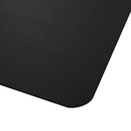 Office Marshal Black Office Chair Mat - 30" x 48" - Hard Floor Protection - No-Recycling Material - High Impact Strength