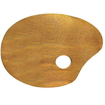 Transon Wood Palette Linseed Oil Lacquered Round Shape Size 10” x 12“