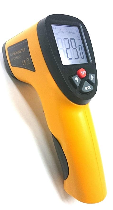 PerfectPrime TM0826, Temperature Digital Non-contact Infrared IR Thermometer Laser Pointer Gun -58°F ~ 1022°F