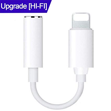 Headphone Adapter for iPhone Adaptor 3.5mm Jack Charging Audio 2 in1 Jack Audio to 3.5mm Dongle Aux Splitter Converter Adaptor Cable Compatible with iPhone Xs Max XR X 8 7 Plus for iOS 11 or Higher