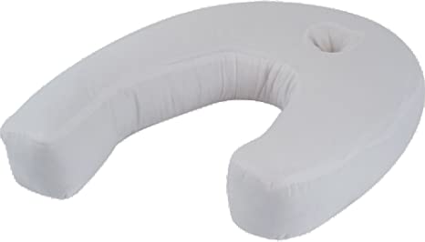 Contour Pillow Great for Sleeping on your Side for Neck, Shoulder, and Back Pain Relief- Home and Travel Hypoallergenic Pillow with Ear Pocket