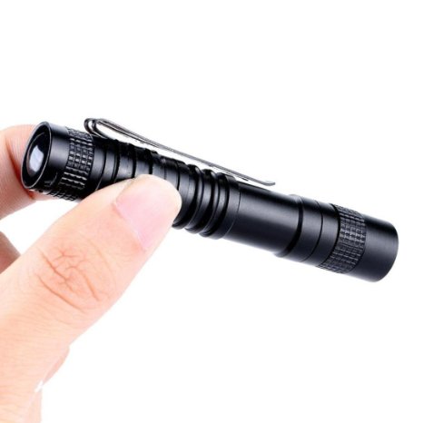 Mini Perman 1000 Lumens CREE XPE-R3 LED Flashlight Lamp Light Clip Torch Penlight AAA Battery