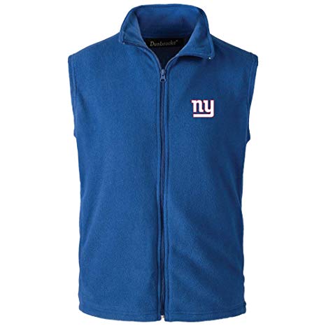 NFL New York Giants Mens Houston Fleece Vest, Royal, Large