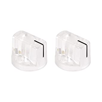 uxcell 2Pcs 6.4mm Shaft Hole Guitar AMP Effect Pedal Knobs Pointer Control Knobs with Set Screw Clear