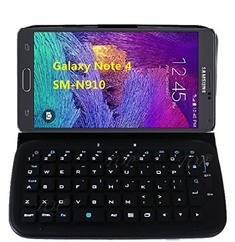 TOP PU Leather Case with Bluetooth V30 Chipset Wireless Keyboard for Samsung Galaxy Note 4 SM-N910