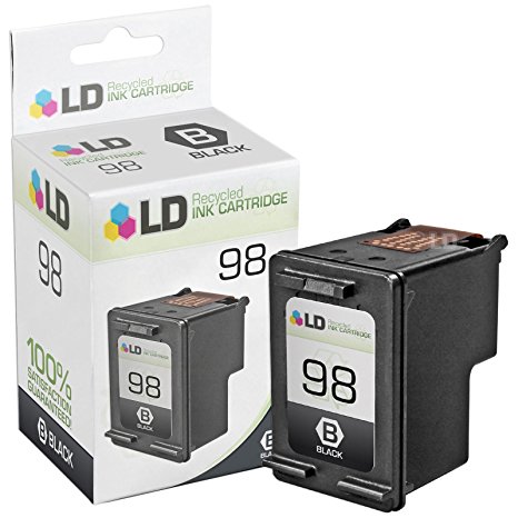 LD © Remanufactured Replacement Ink Cartridge for Hewlett Packard C9364WN (HP 98) Black