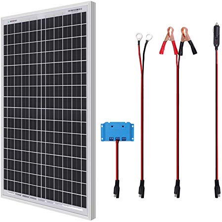 Renogy 30 Watt 12V Portable Monocrystalline Starter Kit, 30W, Black