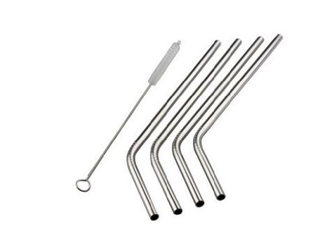 MIU COLOR Endurance bent 1810 Stainless Steel Drink Straw Set of 4