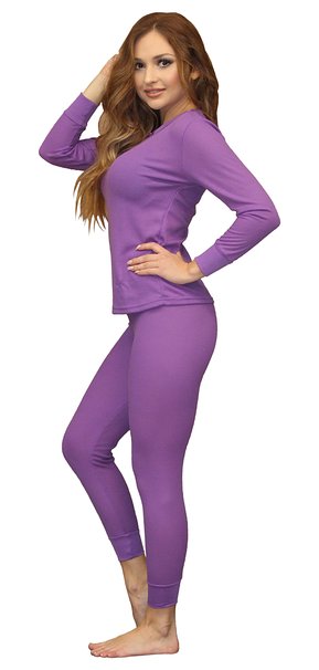 Womens Soft 100 Cotton Waffle Thermal Underwear Long Johns Sets