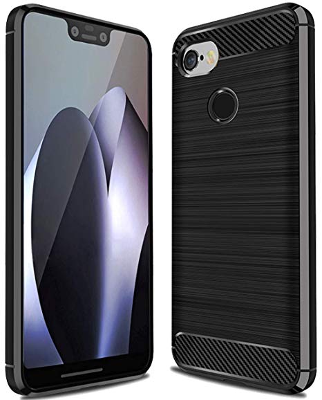 Google Pixel 3 XL Case,Pixel 3 XL Case, Sucnakp TPU Shock Absorption Technology Raised Bezels Protective Case Cover for Google Pixel 3-XL Case (TPU Black)
