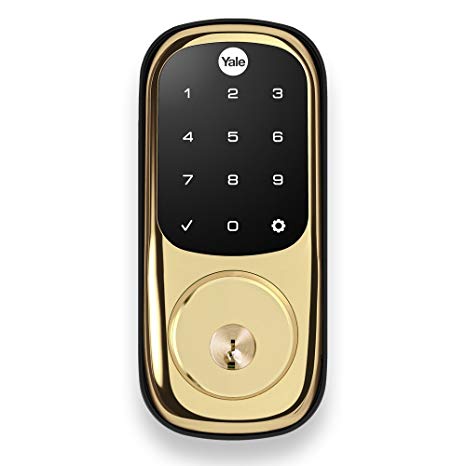 Yale Real Living Keyless Touchscreen Deadbolt in Polished Brass (Standalone) (YRD220-NR-605)