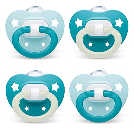 NUK Orthodontic Pacifiers, 0-6 Months, 4 Pack