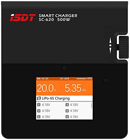 ISDT SC-620 Lipo Battery Balance Charger 6S/20A/500W Battery Charger Discharger for Life, Lilon, LiPo, LiHv/Pb/NiMH