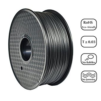 PRILINE carbon fiber PC-1KG 1.75 3D Printer Filament, Dimensional Accuracy  /- 0.03 mm, 1kg Spool, 1.75 mm,Black