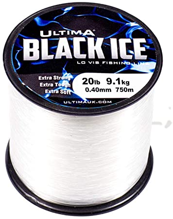 Ultima Black Ice Strong Crystal Clear Sea Fishing Line - Crystal, 0.40 mm - 20.0 lb