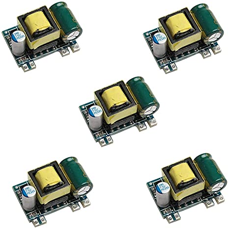 Acxico 5Pcs 5V 700mA Board Module Mini AC-DC 110V 120V 220V 230V to 5V 12V Converter Board Module Power Supply