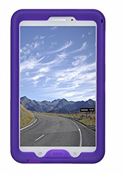 Bobj Rugged Case for Samsung Galaxy Tab 4 8-inch Tablet SM-T330, SM-T331, SM-T335, SM-T337, SM-T337A other SM-T33 (Not for Tab A 8) - BobjGear Sound Amplification - Kid Friendly (Playful Purple)