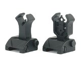 Green Blob Outdoors Superior Ar Tactical Flip up Front and Rear Iron Sights Set for Picatinny Rails A2 223 556 Colt