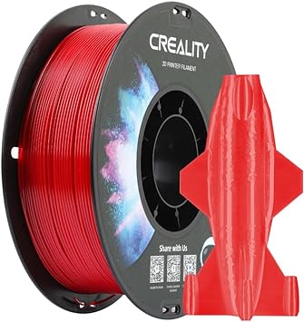 Creality PETG Filament 1.75mm, 3D Printer Filament, Excellent Toughness High Precision, Odorless Non-Toxic Moistureproof, 1kg(2.2lbs) Glossy, 1.75mm Filament for 3D Printer (Red)