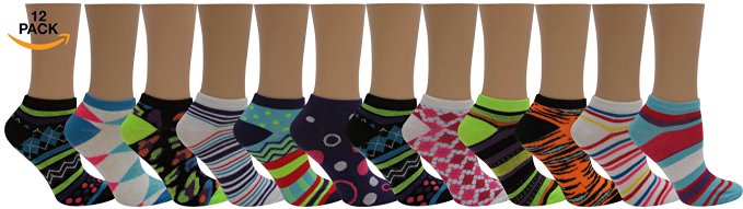 Multi Sport Women's Athletic Low Cut Socks, "12 Pairs", Size 9-11